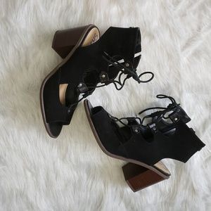 Black Suede Lace Up Sandals🖤